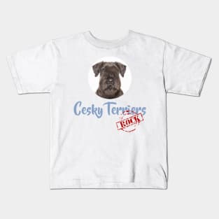 Cesky Terriers Rock Kids T-Shirt